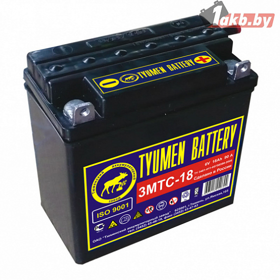 TYUMEN Battery 3МТС-18 R+