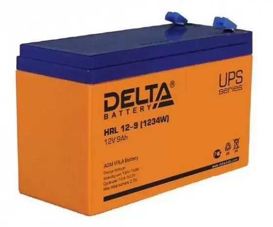 Аккумулятор для ИБП Delta HRL 12-9 (1234W) 12V-9 Ah