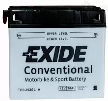 Аккумулятор Exide E60-N30L-A (30 A/h), 300A R+