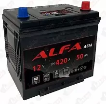 Аккумулятор ALFA Asia (50 A/h), 420A R+ т. кл