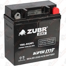 Аккумулятор ZUBR AGM YB5L-BS (5 A/h), 65A R+