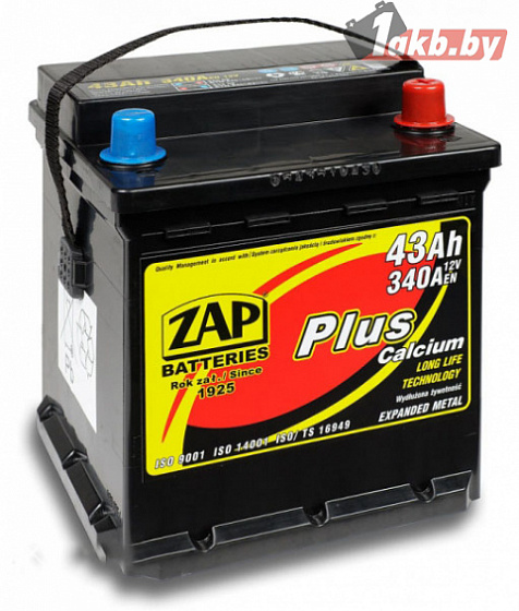Zap plus (45 A/h), 450A R+ кор.