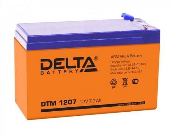 Аккумулятор для ИБП Delta DTM 1207 12V-7.2 Ah