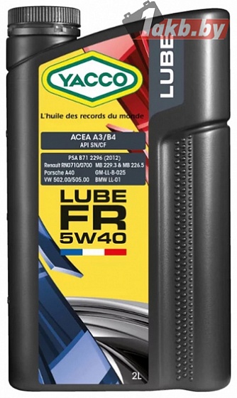 Yacco Lube FR 5W-40 2л