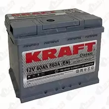 Аккумулятор KRAFT (60 A/h), 560A R+ низ.