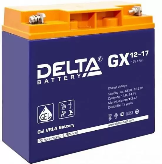 Аккумулятор для ИБП Delta GX 12-17 12V-17 Ah