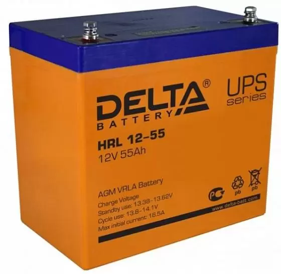 Аккумулятор для ИБП Delta HRL 12-55 12V-55 Ah