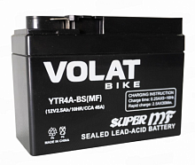 Аккумулятор VOLAT YTR4A-BS AGM (2.5 A/h), 45A R+