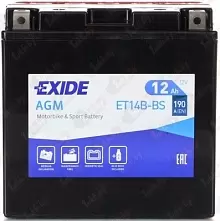 Аккумулятор Exide ET14B-BS (12 A/h), 190A L+