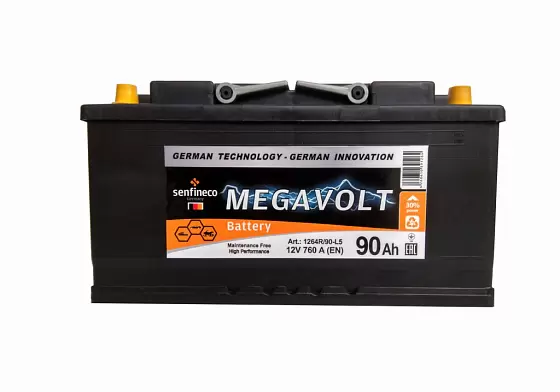 Аккумулятор Megavolt 12V R+ (90 А/h)