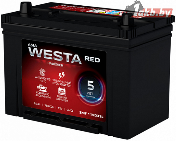 WESTA JIS SMF 115D31 95 Ah, 780A R+