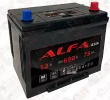 Аккумулятор ALFA Asia (75 A/h), 650A R+