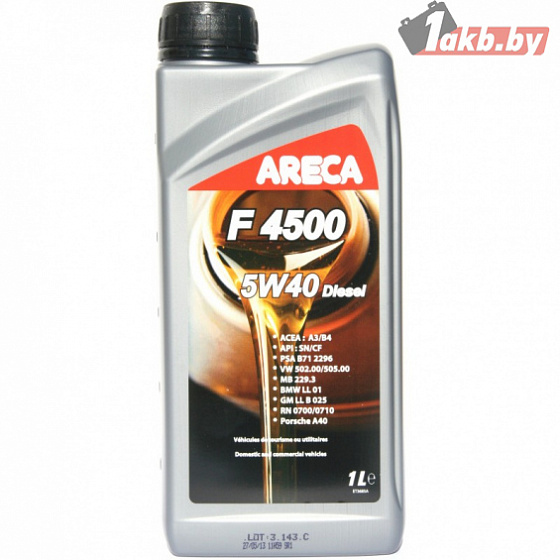 Areca F4500 5W-40 Diesel 1л