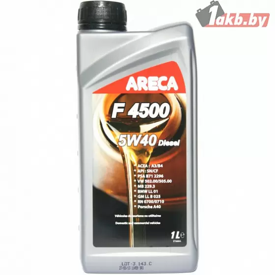 Areca F4500 5W-40 Diesel 1л
