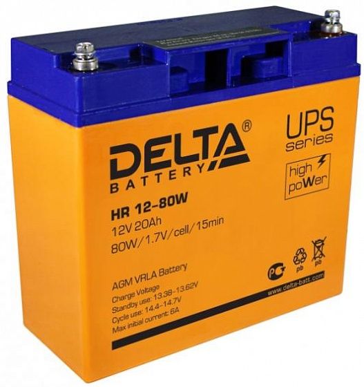 Аккумулятор для ИБП Delta HR 12-80 W 12V-20 Ah