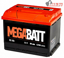 Аккумулятор MEGA BATT 6СТ-55 55 A/h, 420А L+