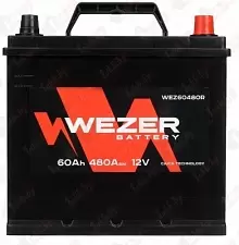 Аккумулятор WEZER (60 A/h), 480A R+ JIS
