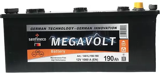 Megavolt 12V L+ (190 А/h)