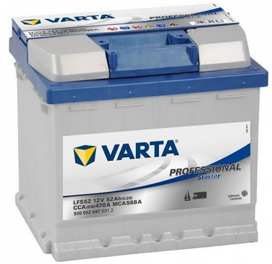 Varta Professional Starter LFS52 (52 А/h), 470A R+ (930 052 047)