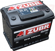 Аккумулятор Zubr Ultra (55 A/h), 530А R+
