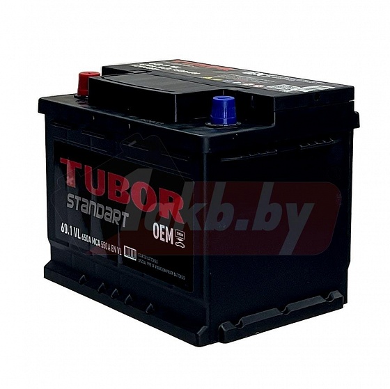 TUBOR STANDART (60 A/h), 550A L+