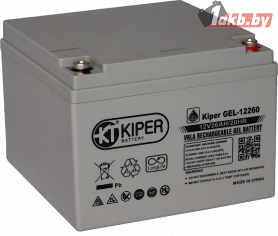 Аккумулятор для ИБП Kiper GEL-12260 (26 A/h), 12V ИБП