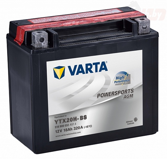 Varta Powersports AGM High Performance 518 908 032 (18 A/h), 320A L+
