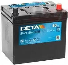 Аккумулятор Deta Start-Stop EFB DL605 (60 A/h), 520A L+