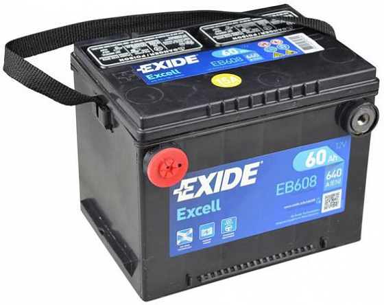 Exide Excell EB608 (60 A/h), 640A L+ USA