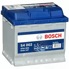 Аккумулятор Bosch S4 002 (52 А/h), 470A R+ (552 400 047)