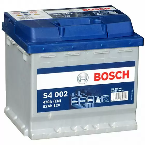 Bosch S4 002 (52 А/h), 470A R+ (552 400 047)