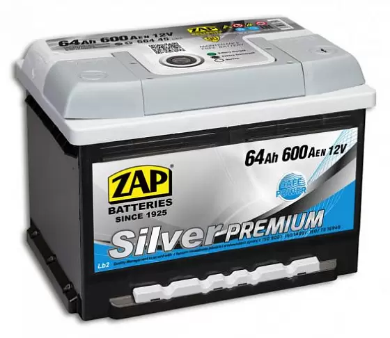 Zap Silver Premium 564 45 (64 A/h), 600A R+