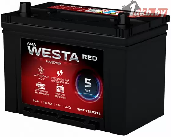 WESTA JIS SMF 115D31 95 Ah, 780A L+