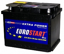Аккумулятор Eurostart Blue (60 A/h), 510А R+ низ.