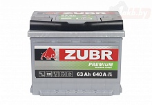 Аккумулятор Zubr Premium New (63 A/h), 640А L+