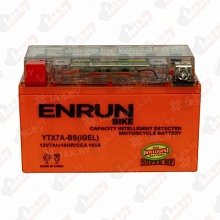 Аккумулятор ENRUN  YTX7A-BS (MF) AGM 7 (A/h) 105A L+