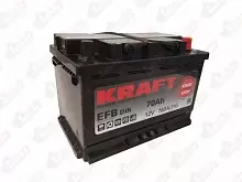 Аккумулятор KRAFT EFB (70 A/h), 760A R+
