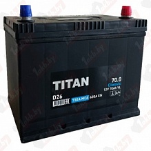 Аккумулятор Titan Classic Asia (70 А/h), 600A R+ с бортом