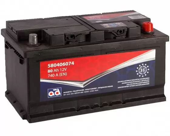 AD 580 406 074 (80 A/h), 740А R+