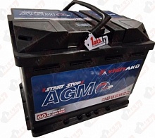 Аккумулятор YIGITAKU AGM (60 A/h), 680A R+