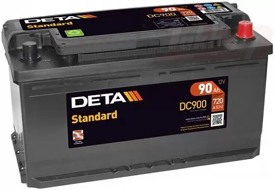 DETA STANDARD DC900 (90 А/h), 720A R+