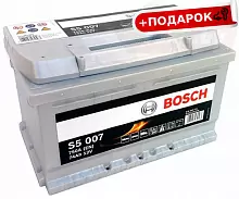Аккумулятор Bosch S5 007 (74 А/h), 750А R+ (574 402 075)