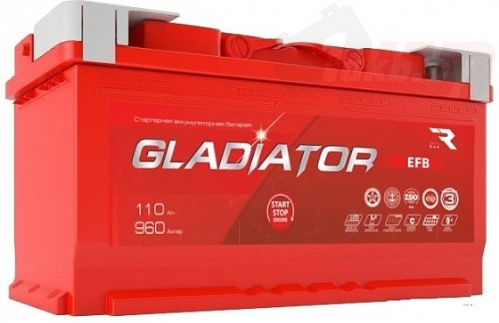 GLADIATOR EFB (110 А/ч) 960A , R+