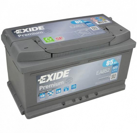 Exide Premium EA852 (85 A/h), 800A R+