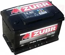 Аккумулятор Zubr Ultra (74 A/h), 710А R+ низкий