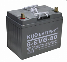 Аккумулятор Аккумулятор для ИБП Kijo EVG (80 A/h), 12V (M6+DIN) тяговый 