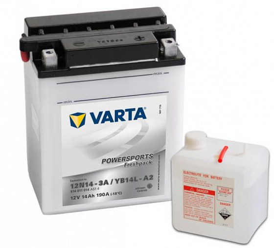 Varta Powersports Freshpack 514 011 019 (14 A/h), 190A R+