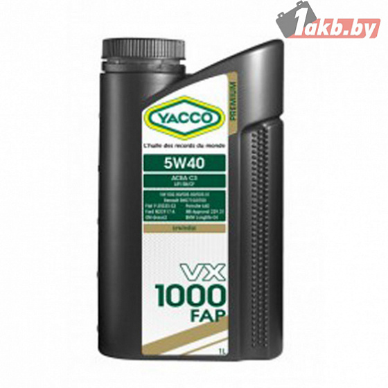 Yacco VX 1000 FAP 5W-40 5л