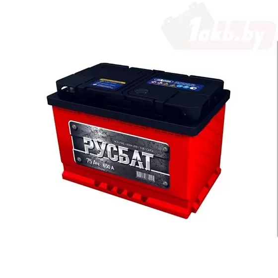Аккумулятор АКОМ Русбат 6СТ-75 (75 A/h) 650A L+
