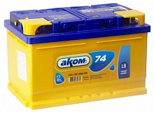 Аккумулятор АКОМ 6CT-74 Евро (74 A/h), 700А R+ Низкий